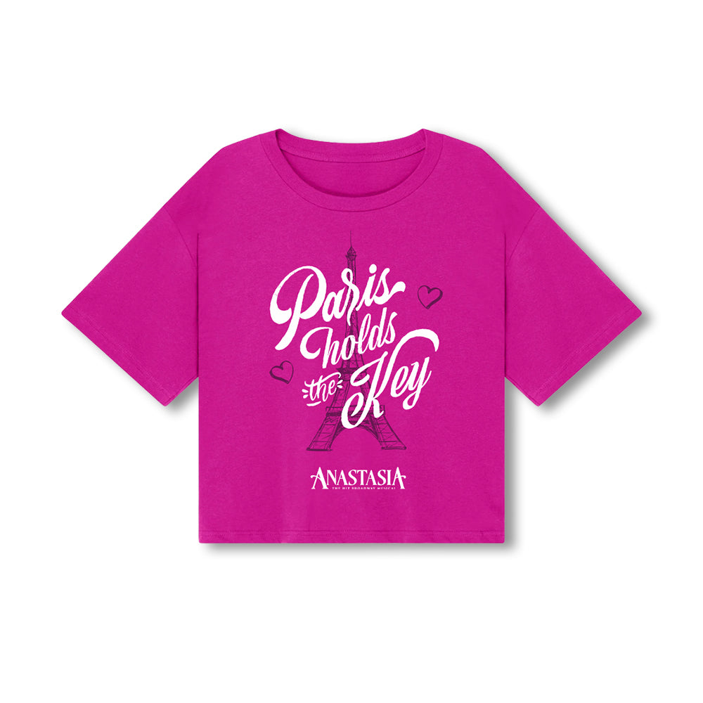 Anastasia Australia Pink Paris Holds the Key Crop Tee