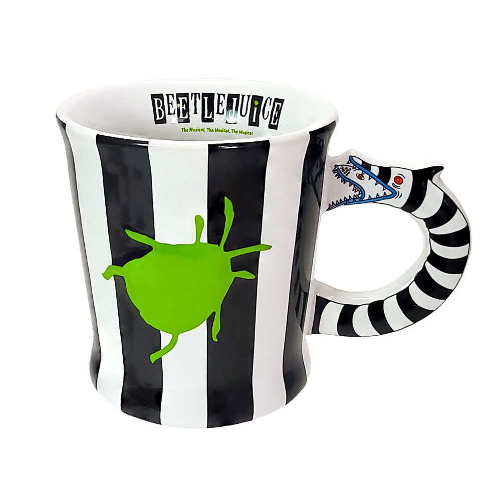 Beetlejuice Striped Mug
