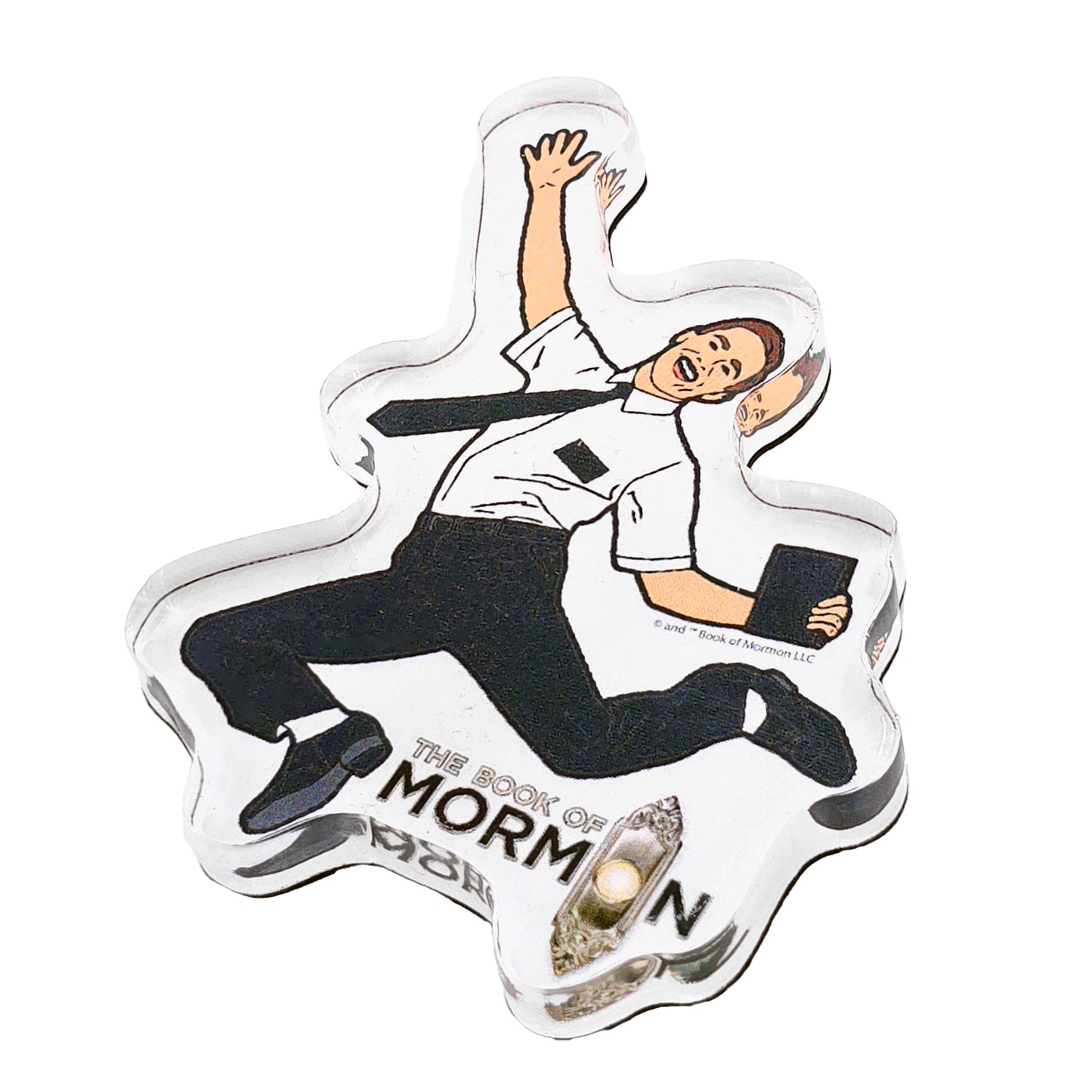 Book of Mormon Jumping Mormon Acrylic Magnet