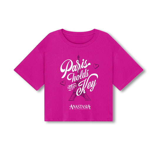 Anastasia Australia Pink Paris Holds the Key  Crop Tee