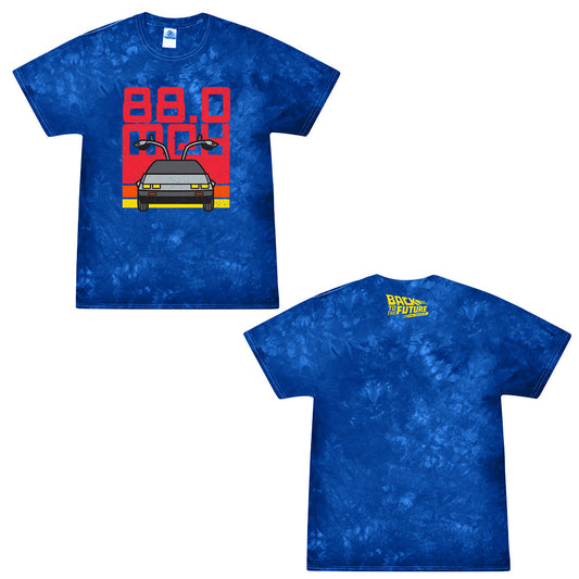 Back to the Future the Musical 88 MPH Blue Wash Tee