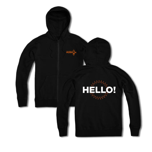 Book of Mormon the Musical Hello Zip Hoodie